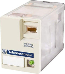 Schneider Electric - 3,000 VA Power Rating, Electromechanical Plug-in General Purpose Relay - 12 Amp at 250/277 VAC & 28 VDC, 6 Amp at 250 VAC & 28 VDC, 2CO, 110 VDC - Caliber Tooling