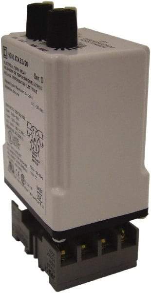 Square D - DPDT Time Delay Relay - 10 Contact Amp, 110 VDC & 120 VAC - Caliber Tooling