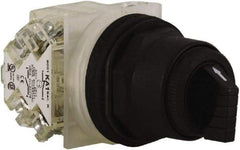 Schneider Electric - 30mm Mount Hole, 3 Position, Knob and Pushbutton Operated, Selector Switch - Black, Maintained (MA), Anticorrosive, Weatherproof, Dust and Oil Resistant - Caliber Tooling