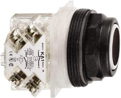 Schneider Electric - 30mm Mount Hole, Flush, Pushbutton Switch with Contact Block - Octagon, Black Pushbutton, Momentary (MO) - Caliber Tooling