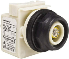 Schneider Electric - 120 V LED Indicating Light - Round Lens, Screw Clamp Connector, Corrosion Resistant, Dust Resistant, Oil Resistant - Caliber Tooling