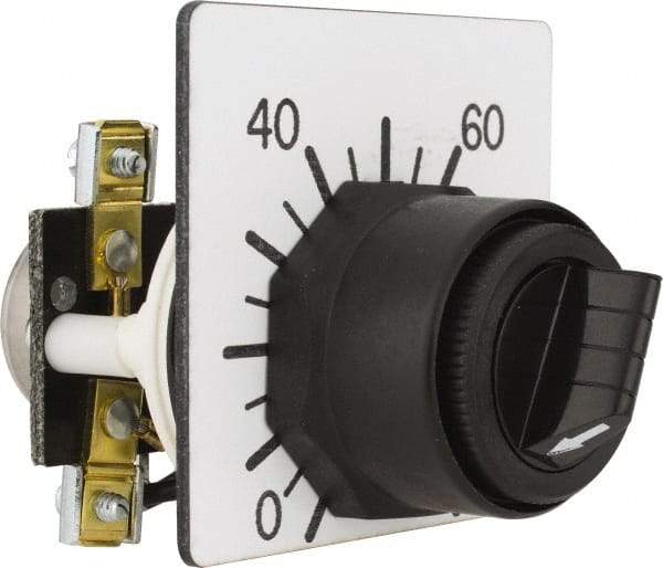 Square D - 10,000 Ohm, 30mm, 300 VAC Potentiometer - 2 Watts, Nonilluminated, Knob Operated, NEMA 4, 13 - Caliber Tooling