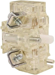 Schneider Electric - 10 Amp, Electrical Switch Contact Block - 600 Volt, Screw and Solder Terminal, 30mm Hole - Caliber Tooling