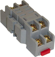 Square D - 8 Pins, 300 VAC, 10 Amp, Spade Relay Socket - DIN Rail Mount, Panel Mount, Screw Clamp Terminal - Caliber Tooling