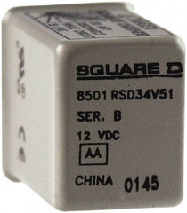 Square D - Electromechanical Plug-in General Purpose Relay - 5 Amp at 240 VAC, 4PDT, 12 VDC - Caliber Tooling