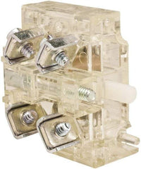 Schneider Electric - NO/NC, 10 Amp, Electrical Switch Contact Block - 600 Volt, Screw and Solder Terminal, 30mm Hole - Caliber Tooling