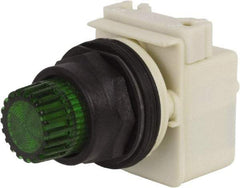 Schneider Electric - 30mm Mount Hole, Extended Straight, Pushbutton Switch Only - Green Pushbutton, Momentary (MO) - Caliber Tooling