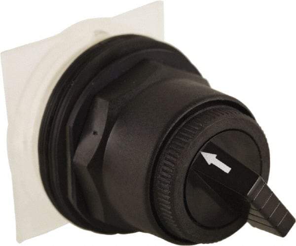 Schneider Electric - 30mm Mount Hole, 2 Position, Knob and Pushbutton Operated, Selector Switch Only - Black, Maintained (MA), without Contact Blocks, Anticorrosive, Weatherproof, Dust and Oil Resistant - Caliber Tooling