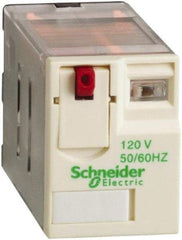 Schneider Electric - 3,750 VA Power Rating, Electromechanical Plug-in General Purpose Relay - 15 Amp at 250 VAC & 28 VDC, 2CO, 120 VAC - Caliber Tooling