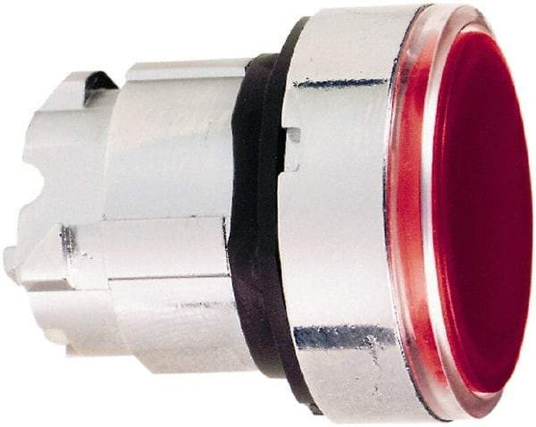 Schneider Electric - 22mm Mount Hole, Flush, Pushbutton Switch Only - Round, Red Pushbutton, Illuminated, Momentary (MO) - Caliber Tooling