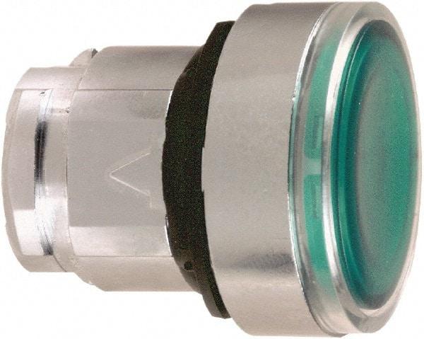 Schneider Electric - 22mm Mount Hole, Flush, Pushbutton Switch Only - Round, Green Pushbutton, Nonilluminated, Momentary (MO) - Caliber Tooling