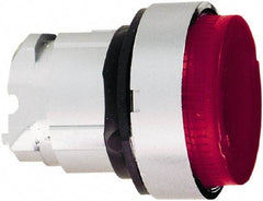 Schneider Electric - 22mm Mount Hole, Extended Straight, Pushbutton Switch Only - Round, Red Pushbutton, Nonilluminated, Momentary (MO) - Caliber Tooling