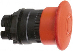 Schneider Electric - 22mm Mount Hole, Extended Mushroom Head, Pushbutton Switch Only - Round, Red Pushbutton, Illuminated, Maintained (MA), Momentary (MO) - Caliber Tooling