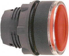 Schneider Electric - 22mm Mount Hole, Flush, Pushbutton Switch Only - Round, Red Pushbutton, Illuminated, Momentary (MO) - Caliber Tooling