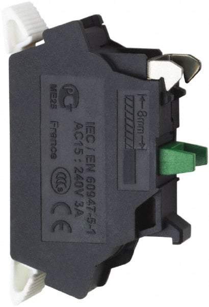 Schneider Electric - NC, Electrical Switch Contact Block - Spring Clamp Terminal - Caliber Tooling