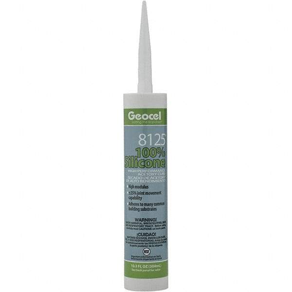 Geocel - 10.3 oz Tube White Silicone Cure Sealant - Outdoor - Caliber Tooling