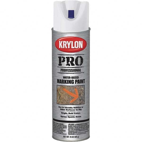 Krylon - 15 fl oz White Marking Paint - Water Base Formula - Caliber Tooling