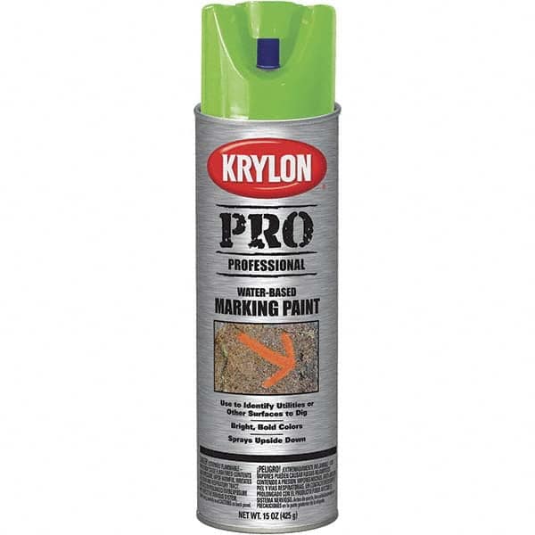 Krylon - 15 fl oz Green Marking Paint - Water Base Formula - Caliber Tooling