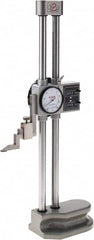 SPI - 12" Stainless Steel Dial Height Gage - 0.001" Graduation, Accurate to 0.0015", Dial and Counter Display - Caliber Tooling