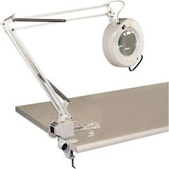 Proline - 45" Arm, Spring Suspension, Bracket Mount, Fluorescent, White, Magnifying Task Light - 22 Watts, 3 Diopter Magnification - Caliber Tooling