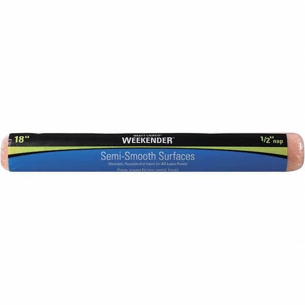 Bestt-Liebco - 1/2" Nap, 18" Wide Paint Roller Cover - Semi-Smooth Texture, Polyester - Caliber Tooling