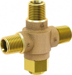 Acorn Engineering - 1/2" Pipe, 125 Max psi, Lead Free Brass Water Mixing Valve & Unit - 4.5 GPM at 45 psi Flow Rate, NPT End Connections - Caliber Tooling