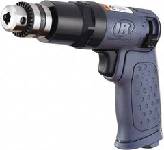 Ingersoll-Rand - 1/4" Reversible Keyed Chuck - Pistol Grip Handle, 1,875 RPM, 16.2 CFM, 0.25 hp, 90 psi - Caliber Tooling