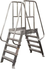 Cotterman - 60" 4 Step Crossover Bridge - Spacesaver, 500 Lb Capacity, 32" Base Width x 32" Base Depth, Grip Strut - Caliber Tooling