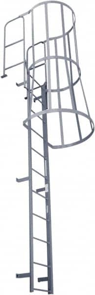 Cotterman - 329" 26 Step Fixed Ladder - Dock Ladder, 300 Lb Capacity, 39" Base Width x 40" Base Depth - Caliber Tooling