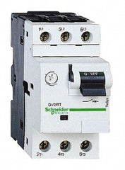 Schneider Electric - 8 Amp, 600 VAC, 3 Pole, DIN Rail Mounted, Panel Mount Motor Circuit Breaker - Thermal Magnetic Trip, Multiple Breaking Capacity Ratings, 78-1/2mm Deep x 89mm High x 45mm Wide - Caliber Tooling