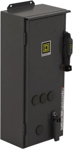 Square D - 3 Pole, 600 VAC, 18 Continuous Amp, 5 hp, Enclosed NEMA Combination Starter - NEMA 12, RoHS Compliant, 30 Amp Short Circuit Protection - Caliber Tooling