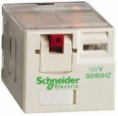 Schneider Electric - 3,750 VA Power Rating, Electromechanical Plug-in General Purpose Relay - 15 Amp at 250 VAC & 28 VDC, 4CO, 120 VAC - Caliber Tooling