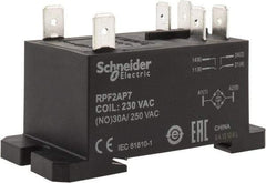 Schneider Electric - 7,500 VA Power Rating, Electromechanical Plug-in General Purpose Relay - 20 Amp at 28 VDC, 25 at 28 VDC, 30 at 250/277 VAC, 2NO, 230 VAC - Caliber Tooling