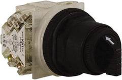 Schneider Electric - 1.18 Inch Mount Hole, 3 Position, Knob and Pushbutton Operated, Selector Switch - Black, Maintained (MA), Anticorrosive, Weatherproof, Dust and Oil Resistant - Caliber Tooling