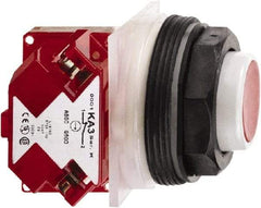 Schneider Electric - 30mm Mount Hole, Extended Straight, Pushbutton Switch with Contact Block - Octagon, Red Pushbutton, Momentary (MO) - Caliber Tooling