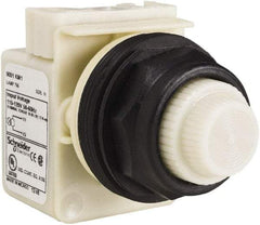 Schneider Electric - 110 VAC at 50/60 Hz via Transformer, 120 VAC at 50/60 Hz via Transformer White Lens Indicating Light - Round Lens, Screw Clamp Connector, Corrosion Resistant, Dust Resistant, Oil Resistant - Caliber Tooling