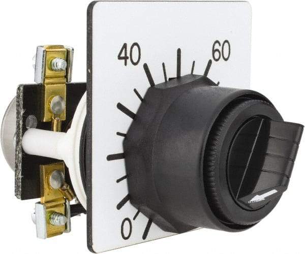 Square D - 5,000 Ohm, 30mm, 300 VAC Potentiometer - 2 Watts, Nonilluminated, Knob Operated, NEMA 4, 13 - Caliber Tooling