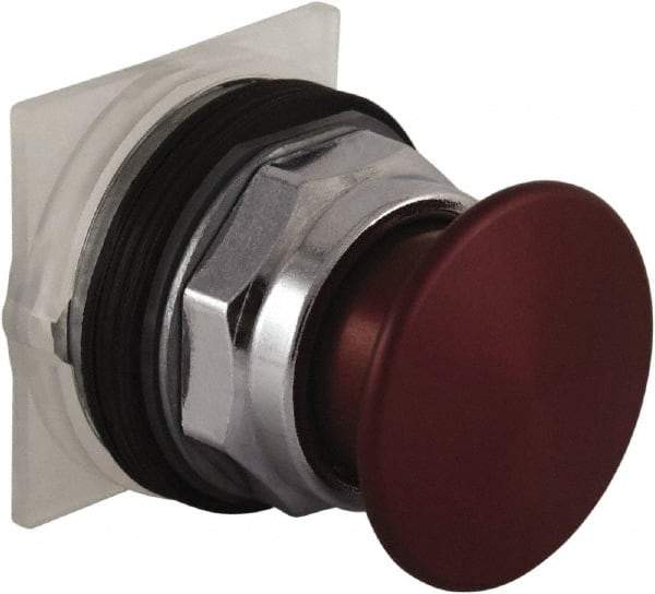 Schneider Electric - 30mm Mount Hole, Extended Mushroom Head, Pushbutton Switch Only - Round, Red Pushbutton, Nonilluminated, Momentary (MO) - Caliber Tooling