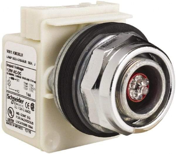 Schneider Electric - 120 V LED Indicating Light - Screw Clamp Connector - Caliber Tooling