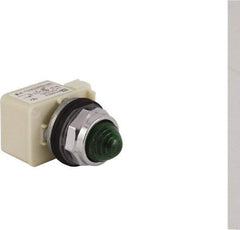 Schneider Electric - 24 V Green Lens LED Pilot Light - Round Lens, Screw Clamp Connector - Caliber Tooling