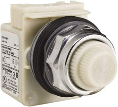 Schneider Electric - 120 VAC White Lens Indicating Light - Screw Clamp Connector - Caliber Tooling