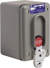 Schneider Electric - 1 Operator, Projecting Pushbutton Control Station - Stop (Legend), Momentary Switch, NC Contact, NEMA 4 - Caliber Tooling