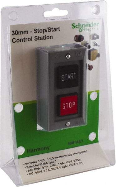 Schneider Electric - 30mm Mount Hole, Extended Straight, Pushbutton Switch - Caliber Tooling