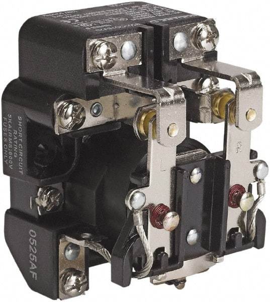 Square D - 1-1/2 hp, 10 VA Power Rating, Electromechanical Screw Clamp General Purpose Relay - 40 at 277 VAC & 5 at 600 V, DPDT, 24 VAC at 50/60 Hz, 63.6mm Wide x 58.8mm High x 79.4mm Deep - Caliber Tooling