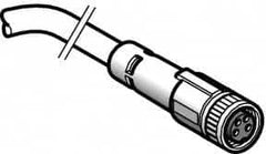 Telemecanique Sensors - 4 Amp, M8 Straight Female Connector Sensor and Receptacle Prewired Connector Sensor and Receptacle - 60 VAC, 75 VDC, 10m Cable Length, IP65, IP67, IP69 Ingress Rating - Caliber Tooling