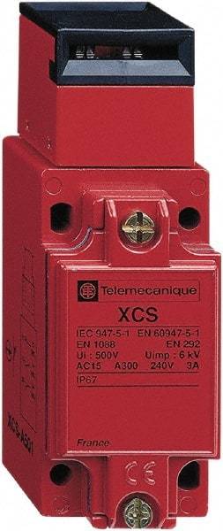 Telemecanique Sensors - NO/2NC Configuration, 110/240 VAC, Multiple Amp Level, Metal Key Safety Limit Switch - 40mm Wide x 44mm Deep x 114mm High, IP67 Ingress Rating - Caliber Tooling