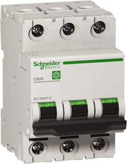 Schneider Electric - 16 Amp, 440 VAC, 3 Pole, DIN Rail Mounted Miniature Circuit Breaker - Magnetic Trip, Multiple Breaking Capacity Ratings, 18-4 AWG, 76mm Deep x 81mm High x 54mm Wide - Caliber Tooling