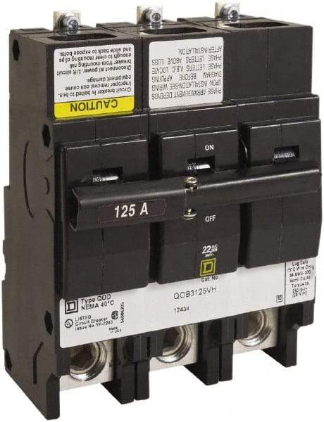 Square D - 150 Amp, 240 VAC, 3 Pole, Bolt On Miniature Circuit Breaker - 4 AWG - Caliber Tooling