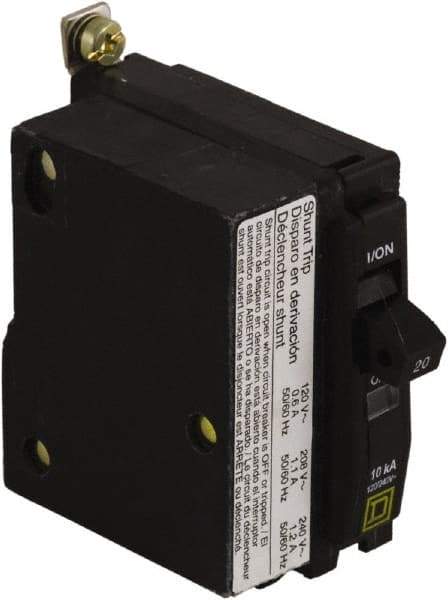 Square D - 20 Amp, 240 VAC, 1 Pole, Bolt On Miniature Circuit Breaker - 14-8 AWG - Caliber Tooling