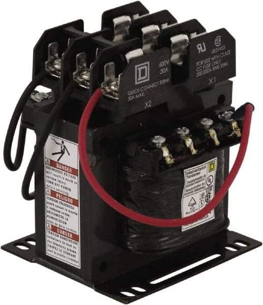 Square D - 200 VA, Top Mount Fuse Block Control Transformer - 50/60 Hz, 3.59 Inch Deep x 4-1/2 Inch High - Caliber Tooling